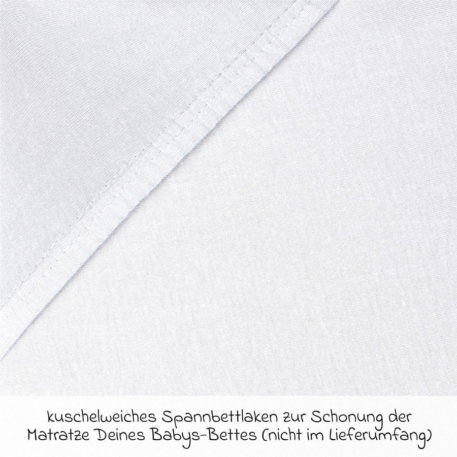Babybay Spannbetttuch aus Bio-Jersey Organic Cotton für Kinderbetten, Weiß, 70 x 140 cm - Bild 1