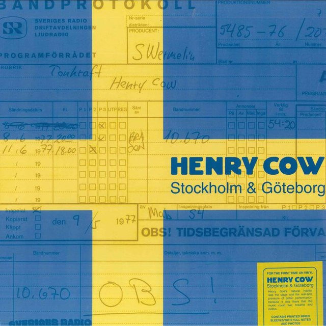 Henry Cow - Stockholm & Göteborg LP Schallplatte auf blauem Vinyl, Jazz, ReR Megacorp 2023 - Bild 1