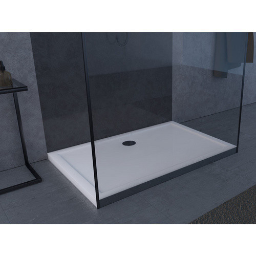 Aurlane Duschwanne Pure Rechteck aus Acryl in Weiß, B/T: 120 x 80 cm - Bild 4