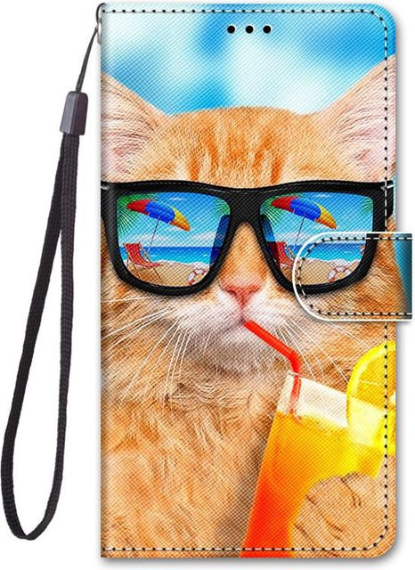Handyhülle aus Leder mit Katzen-Design für Samsung Galaxy A53 5G, A13 und A33 5G, Klappbrieftasche in Multicolour - Bild 1