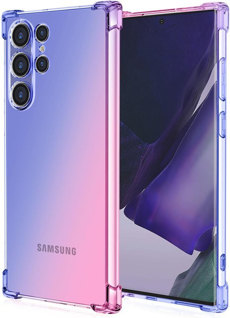 Samsung Handyhülle mit Farbverlauf in Rosa/Blau, flexible und stoßfeste TPU-Schutzhülle für Samsung Galaxy S23 FE 5G - Bild 1