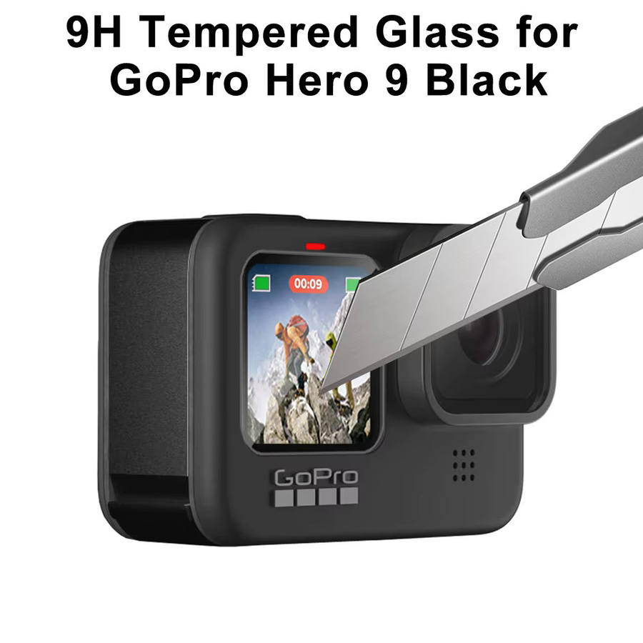 GoPro Displayschutzfolie aus gehärtetem Glas in Schwarz für GoPro Hero 12, 11, 10 und 9 - Bild 2
