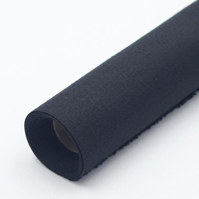 Selbstklebende Leinenstofftapete von beautybaby in Schwarz für Bastelarbeiten und Dekoration, B: 145 cm, H: 50 cm - Bild 1