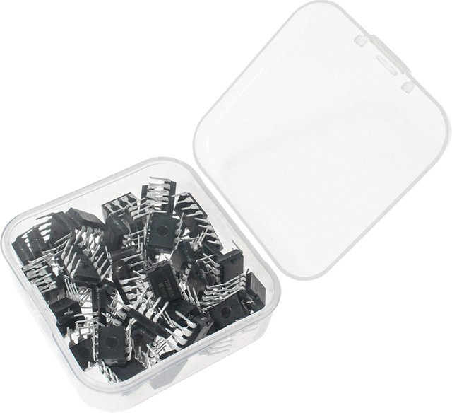 YTDMEN Elektronik-Kit mit 50 integrierten Schaltkreisen LM358P, LM393P und NE555P in DIP-Ausführung, Schwarz - Bild 1