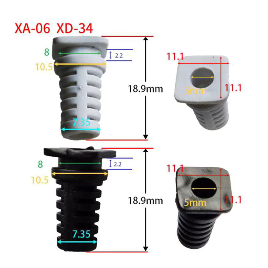 10er Set Kabelverschraubung Stecker Kit mit Gummi Zugentlastung für 3,5mm Jack in Schwarz und Weiß - Bild 3