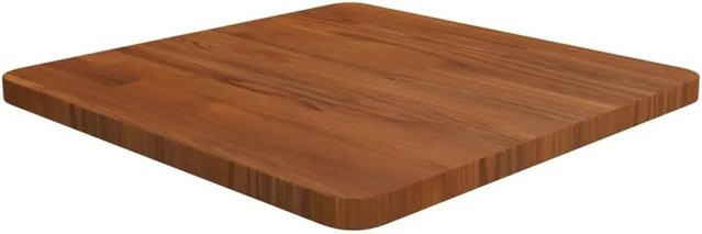 vidaXL Tischplatte quadratisch aus Eiche Holz Dunkelbraun B/T: 50 x 50 cm, Höhe: 2,5 cm - Bild 1