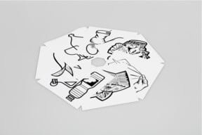 VAR Piktogramm-Aufklebersatz 7-fach in Schwarz und Weiß für Wertstoffe Papier, Restmüll, Glas, Metall, Biomüll und Putztücher - Bild 1