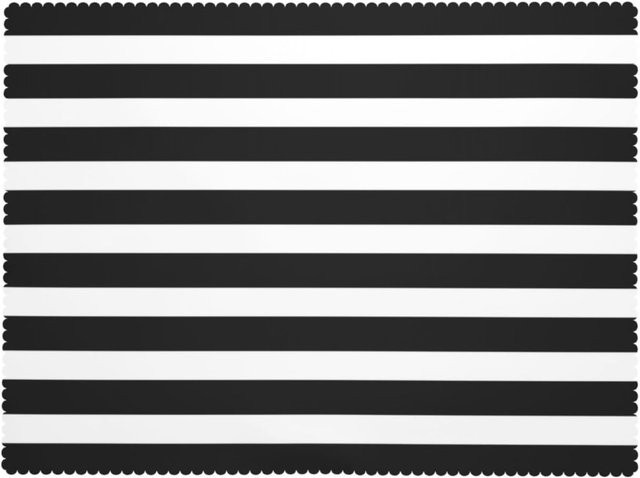 JMG Household Supplies Tischdecke mit schwarz-weiß gestreiftem geometrischem Muster, rechteckig, waschbar, B/T: 100 x 140 cm - Bild 1