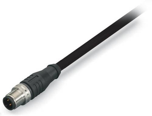WAGO Sensor-Aktor-Steckverbinder 756-5311/050-100 konfektioniert mit M12 Stecker gerade, 5-polig, schwarz, Länge: 10,00 m - Bild 1
