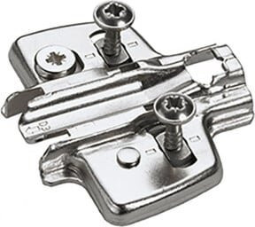 Hettich Möbel-Kreuzmontageplatte 9075065 vernickelt in Silber - Bild 1