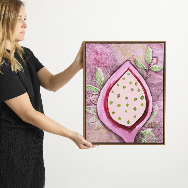 Moderne Leinwand mit Holzbild von BLUME2000 in Bunt, Höhe: 40,0 cm - Bild 1
