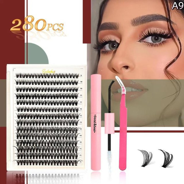 BSIMONE Wimpernverlängerungs-Set, Mix Effortless Natural Cluster Lash Kit, Unisex - Bild 1