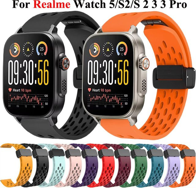 Realme Uhrenarmband Silikon, 22 mm, Weiß - Bild 1