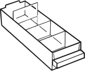 Raaco Trennplättchen-Set aus Kunststoff in transparent für wandmontierte Schubladen - Bild 1