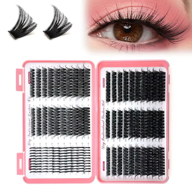 CNDK Wimpernbüschel-Set, 8-16mm, D-Curl, Wispy Fluffy Volume, Einzelwimpern - Bild 6