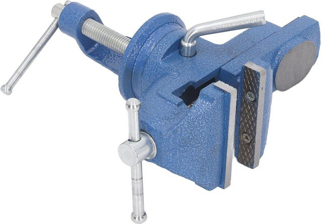 Aimo Mini Universal Multifunktionale Werkbankzwinge aus Stahl mit 360 Grad Drehung in Blau - Bild 1