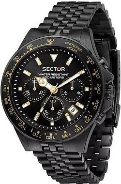 Sector Chronograph, Edelstahl, Quarz, 43 mm, Herren, Schwarz - Bild 1