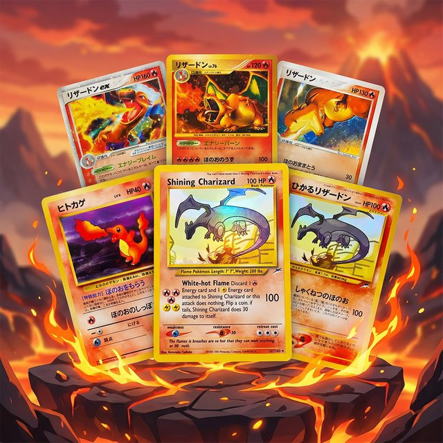 Anime PTCG Proxy Collection Shining Charizard, Holo Seltene Karte, Pokémon - Bild 1