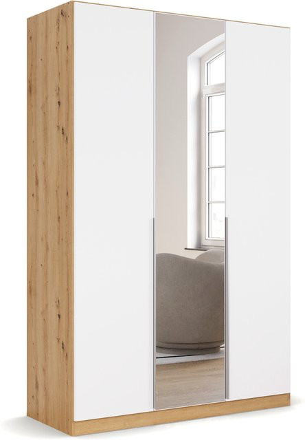 RAUCH Drehtürenschrank Alabama mit Spiegel in Weiß und Eiche Artisan, B/T/H: 136 x 54 x 210 cm - Bild 1
