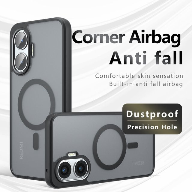 Magnetische Schutzhülle für Xiaomi Poco F7 und Redmi Turbo 4 Pro, stoßfestes TPU-Design, transparent und matt - Bild 1