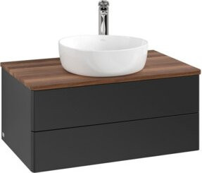 V&B Waschtischunterschrank Antao ohne Frontstruktur, Farbe: Weiß, B/T/H: 80 x 36 x 50 cm - Bild 1