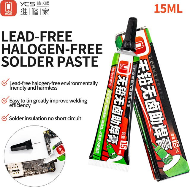 YCS Lötpaste bleifrei und halogenfrei für Mobiltelefon-Reparaturen und Chip-Schaltungen, 15 ml - Bild 1