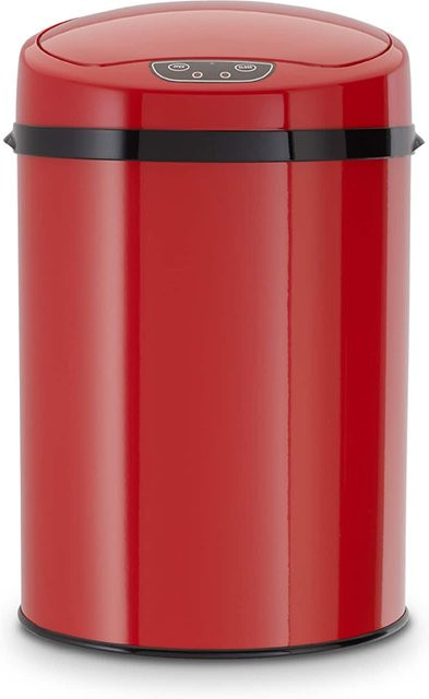 ECHTWERK Badabfalleimer mit Infrarot-Sensor, Farbe: Rot, Volumen: 9 l, B/T/H: 38 x 38 x 38 cm - Bild 1