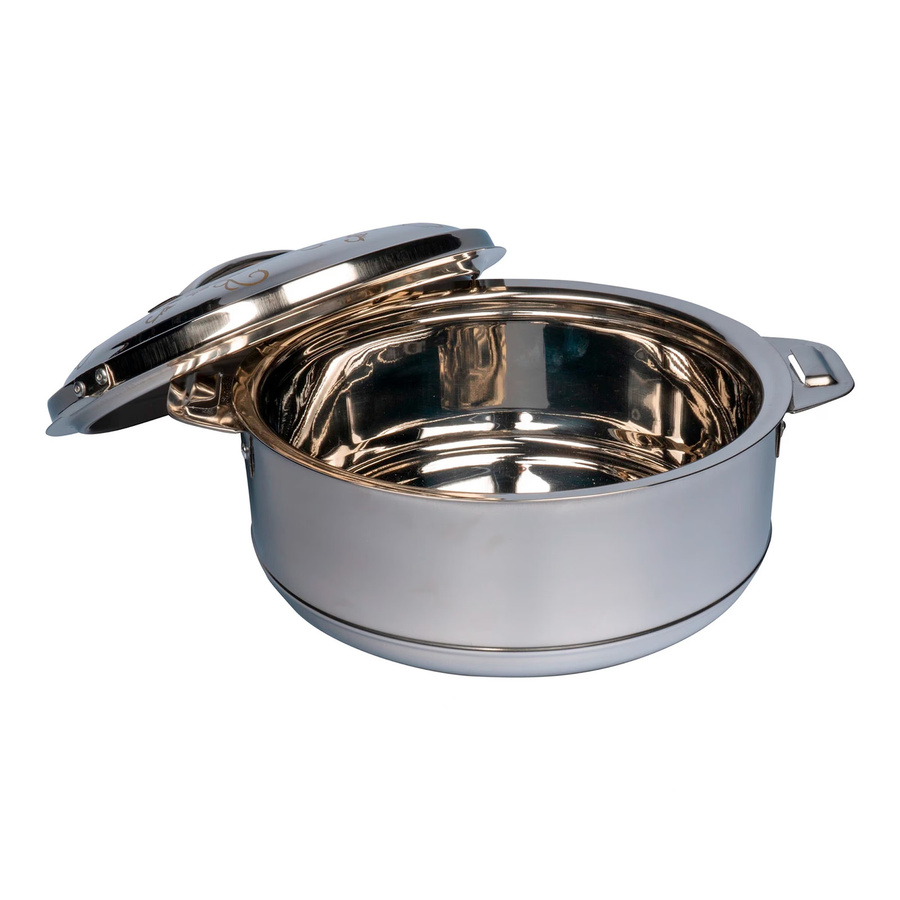 Thermoschüssel Galant von Genialo aus Edelstahl in Silber und Gold mit floralem Design - Bild 2