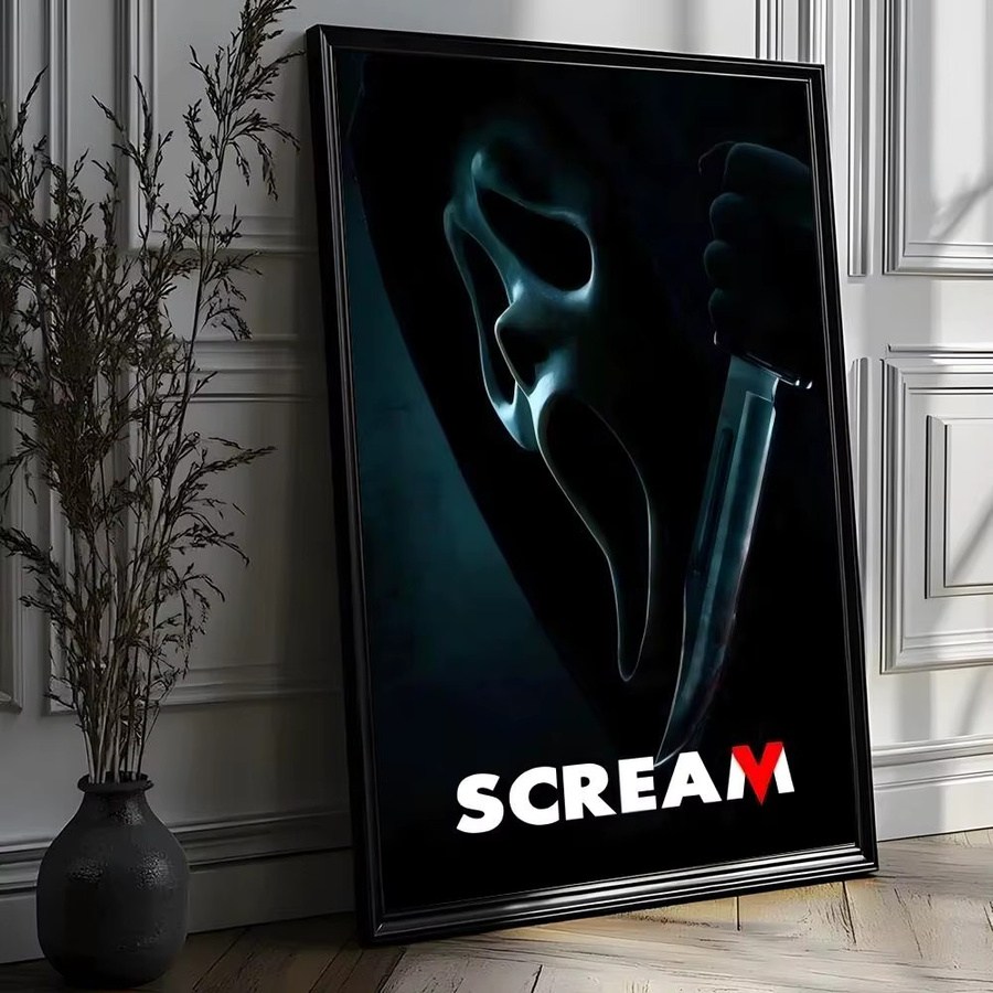Potdemiel Horrorfilm S-Screams Poster HD Art, wasserfestes Wandposter für dein Zuhause in Weiß, Rechteckig - Bild 2