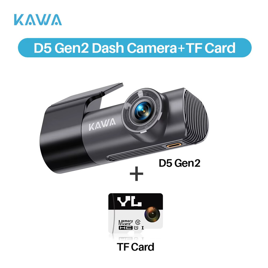 KAWA Dashcam D5 Gen2 Auto-Videorecorder in 2K mit WLAN, App- und Sprachsteuerung sowie Nachtsicht, Schwarz - Bild 6