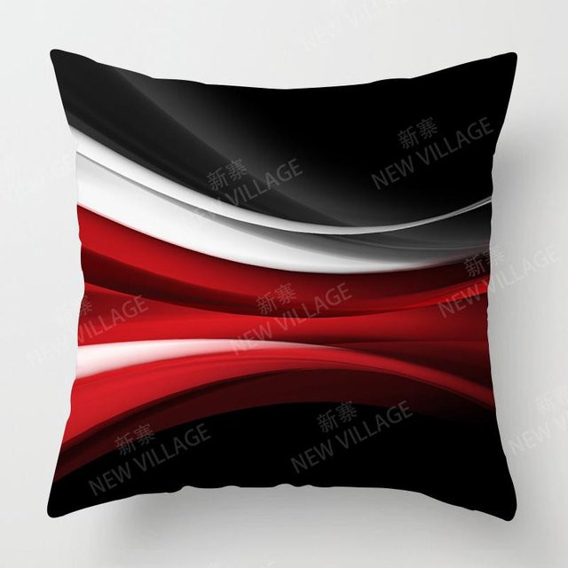Moderner Kissenbezug von JMG Clothing mit floralem Design in Rot und Schwarz, B/H: 40 x 40 cm - Bild 1