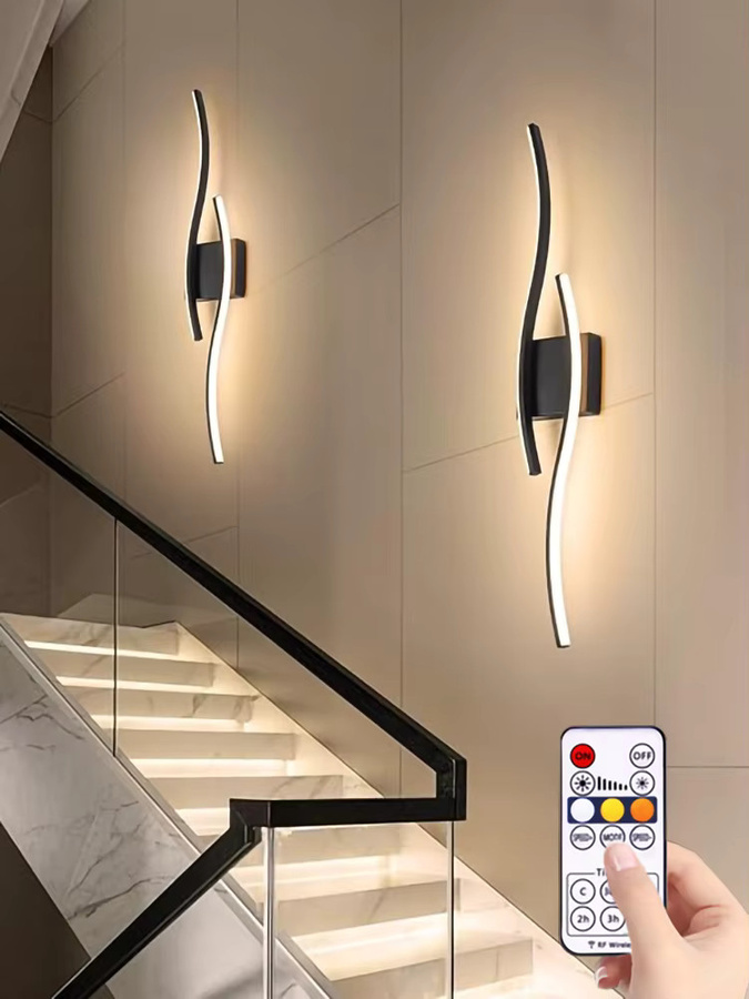 DARHYN LED Wandleuchte dimmbar wiederaufladbar mit Touch-Funktion in Schwarz - Bild 7