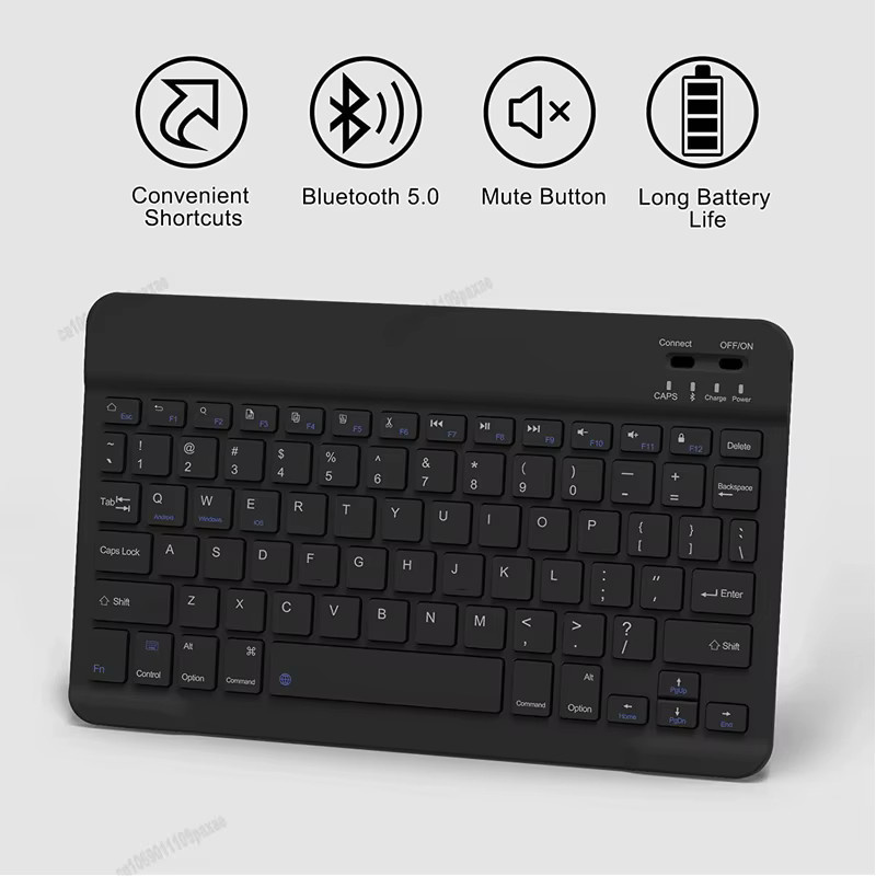 Abnehmbare Bluetooth-Tastaturhülle für Samsung Galaxy Tab S7 und Tab S8 11 Zoll in Schwarz oder Pink - Bild 4