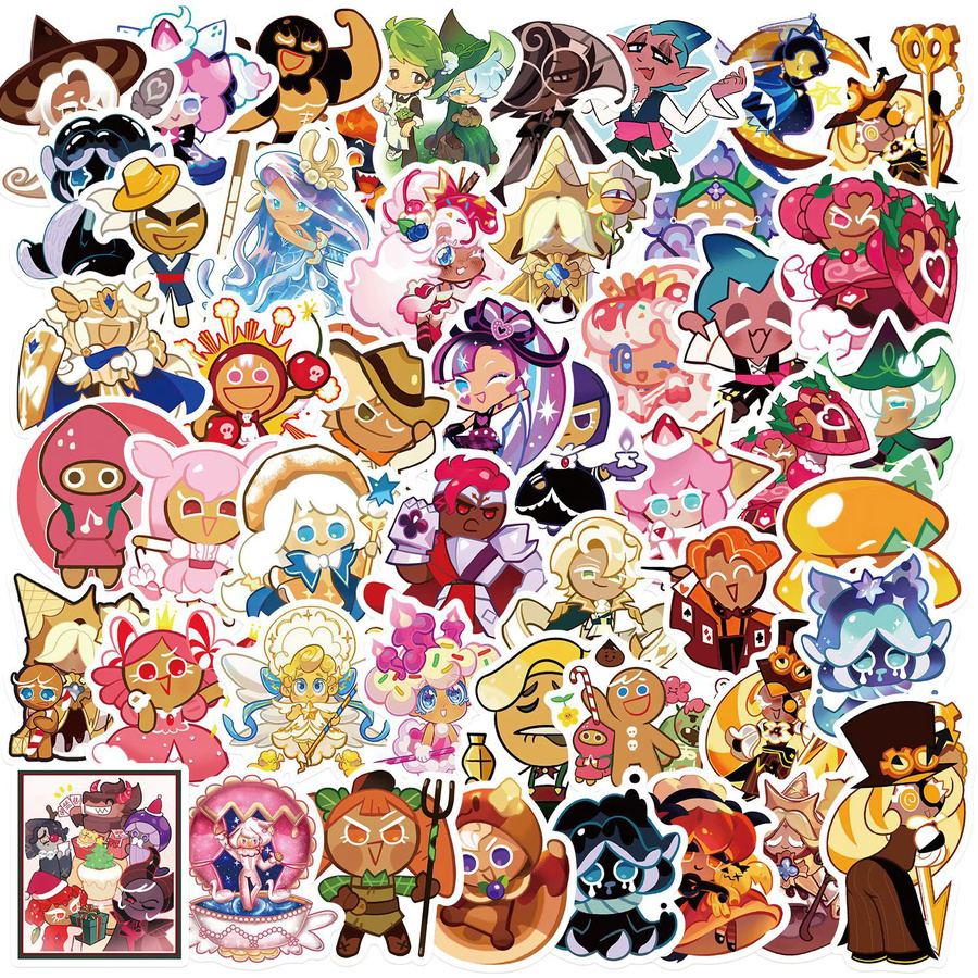 Cookie Run Kingdom PVC-Aufkleber, 50-teiliges Set, bunt, Kunststoff - Bild 2