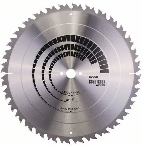Bosch Construct Wood Hartmetall Kreissägeblatt mit 32 Zähnen, Durchmesser: 450 mm, Bohrung: 30 mm, Dicke: 3,8 mm - Bild 1