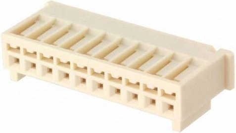 Molex Buchsengehäuse-Kabel beige, 10 Polzahl, Rastermaß: 2.50 mm - Bild 1