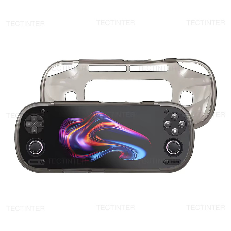 TECTINTER Transparente TPU-Schutzhülle für Retroid Pocket 6 Handheld-Spielekonsole in Schwarz - Bild 2