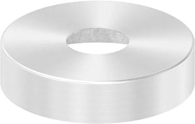 FeNau Abdeckrosette aus Edelstahl in Silber gebürstet für Rundrohr Ø 33,7 mm, Durchmesser: 105 mm, Höhe: 25 mm - Bild 1