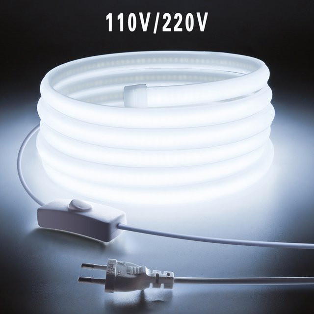 Rybakov COB LED Streifen mit Schalter und Kabel in Weiß für Küche und Zimmer - Bild 1