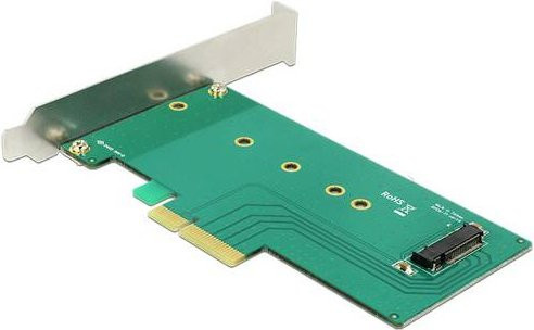 Delock PCIe x4 auf M.2 NVMe Adapter Low-Profile Speicher-Controller in Grün (89472) - Bild 1