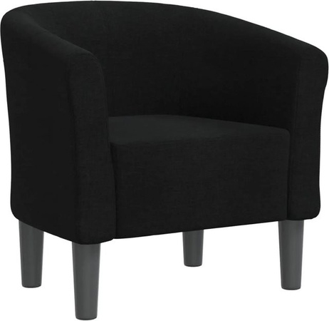 vidaXL Clubsessel Schwarz mit Stoffbezug und Holzgestell