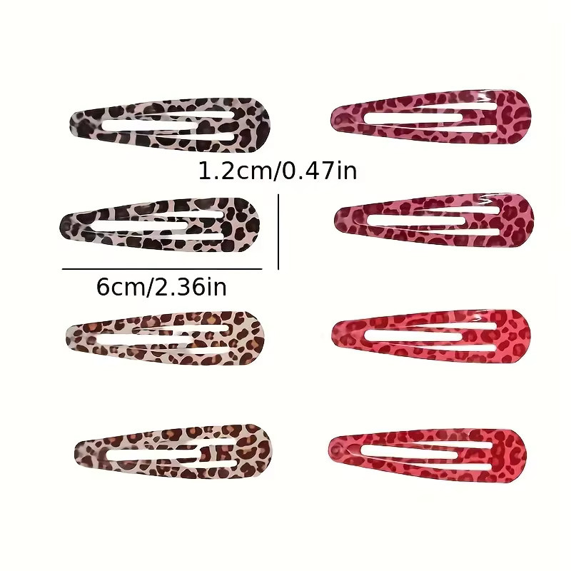 ZYFHTT Haarspangen Leoparden-Muster, 8er-Set, Damen - Bild 2