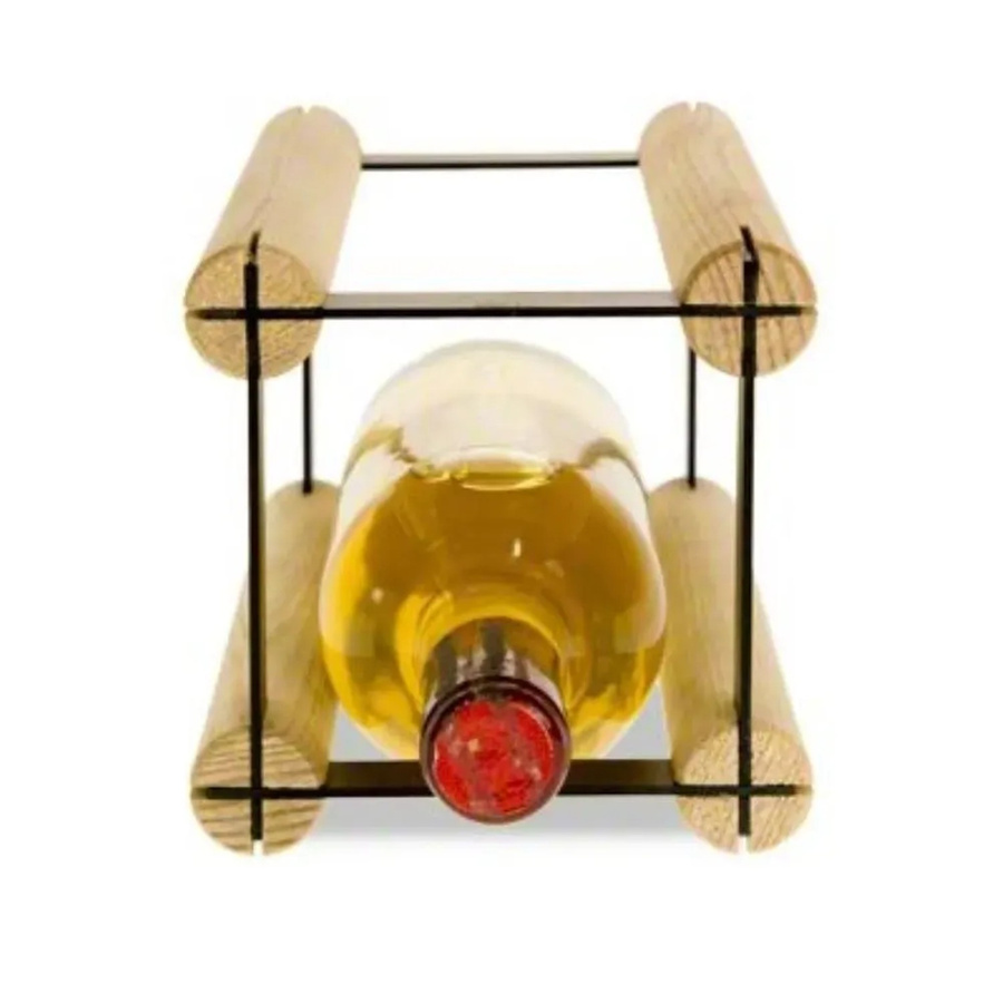 PROREGAL Vinotega Mod Metal Modulares Weinregal aus massivem Kiefernholz Natur, H x B x T: 12,5 x 12,5 x 24,5 cm - Bild 2