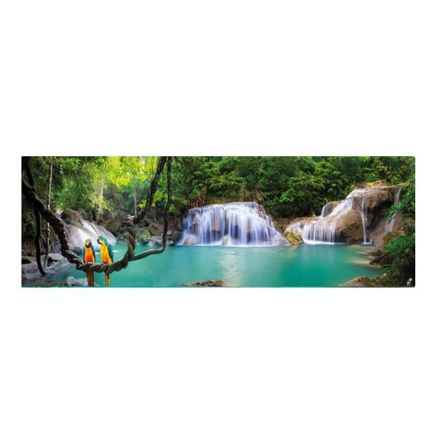 Aidegou2 Leinwand Wandbild Herbst Natur Landschaft mit grünem Baum, B: 60 cm, H: 120 cm - Bild 2