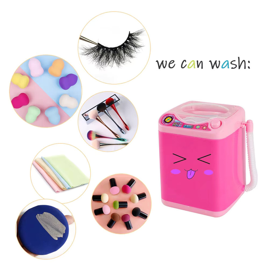 aguud Elektrische Make-up-Pinsel-Reinigung und Puderpuff-Waschmaschine, Schwarz, Unisex - Bild 1