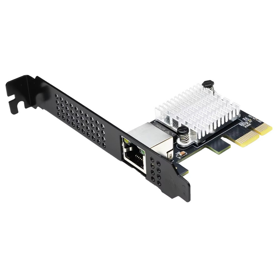 Lekuo 10G Ethernet Netzwerkkarte mit 1 Port RJ45, PCIe 4.0 x1, Realtek 8127, Schwarz - Bild 3