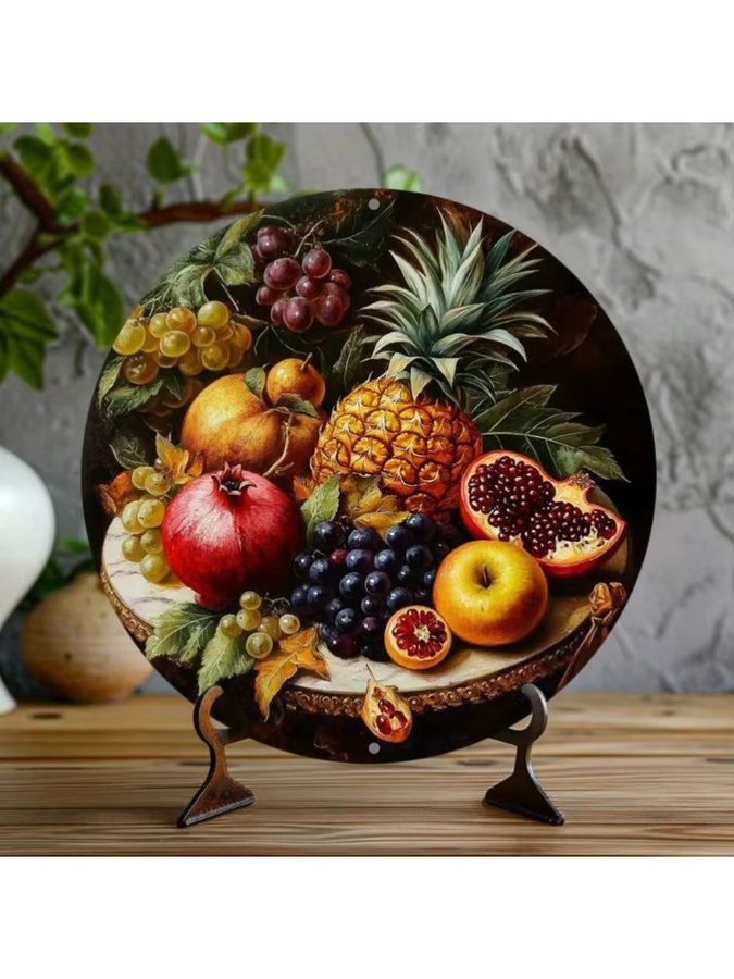 HELLOYOUNG Vintage-Dekor aus Metall mit Fruchtmotiv in Mehrfarbig - Bild 5