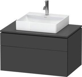 Duravit L-Cube Waschtischunterschrank wandhängend in Grau Matt, B/T: 82 x 55 cm - Bild 1