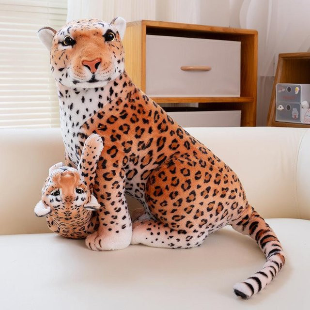 Löwe Tiger Leopard Puppe Plüschtier, Bunt / Mehrfarbig - Bild 1