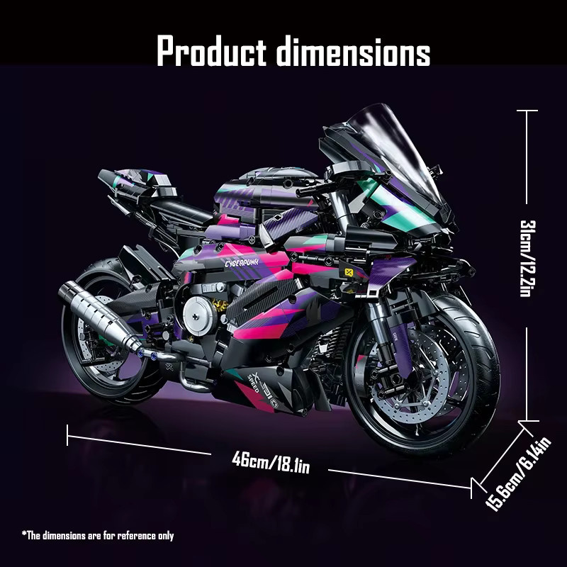 TOYLINX Motorrad Bausteine, Superbike, 2096 Teile - Bild 2